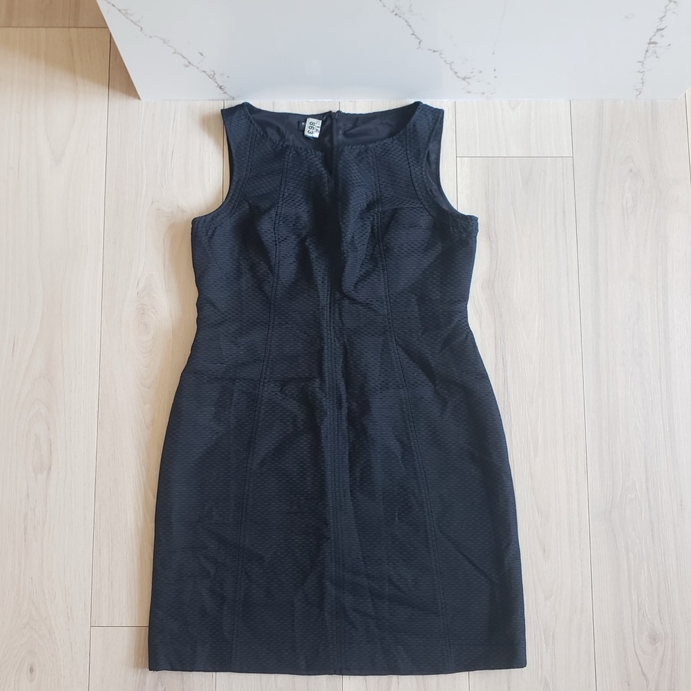Talbots Black Textured Mini Dress